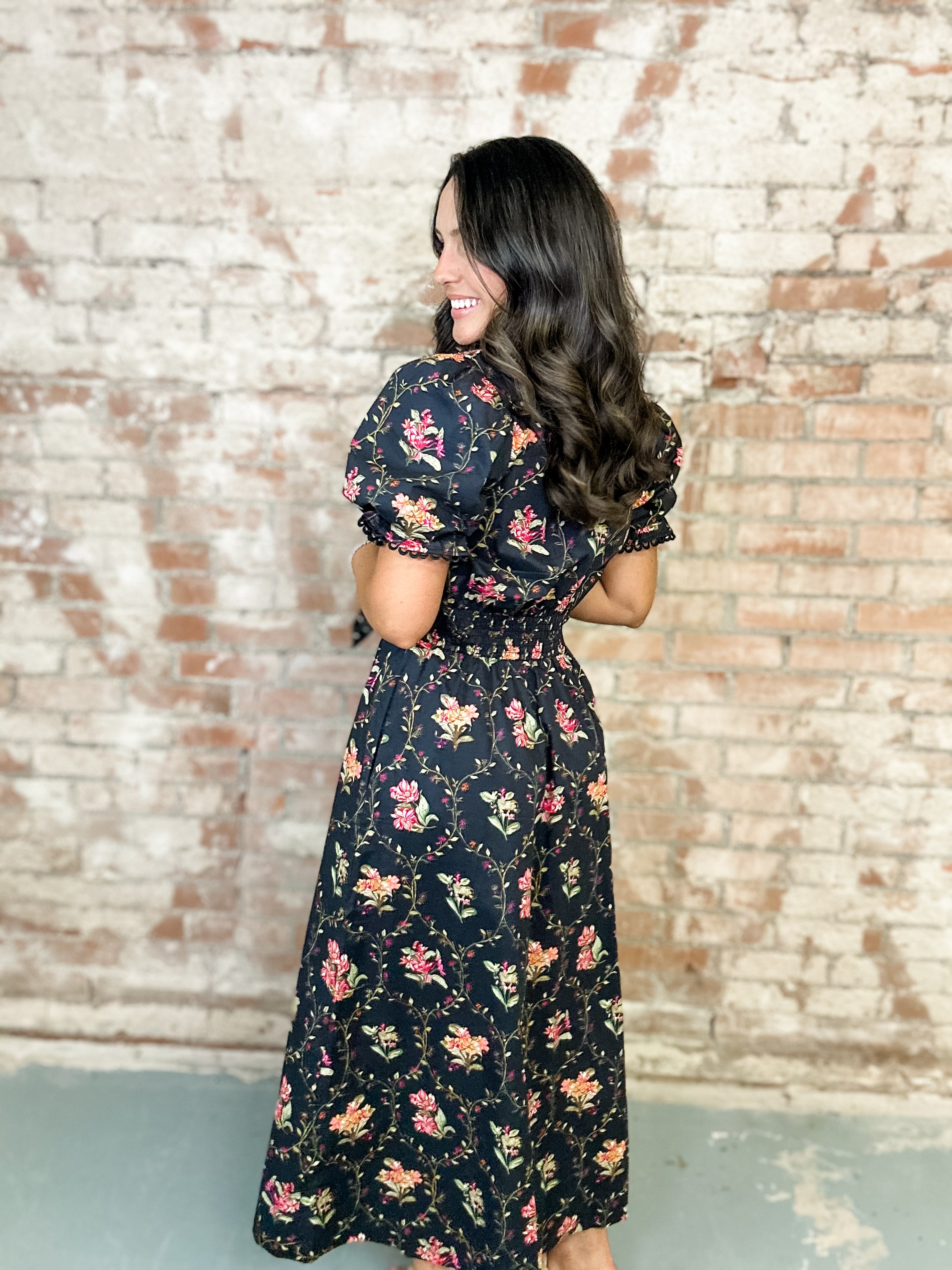 Joan Botanical Print Dress