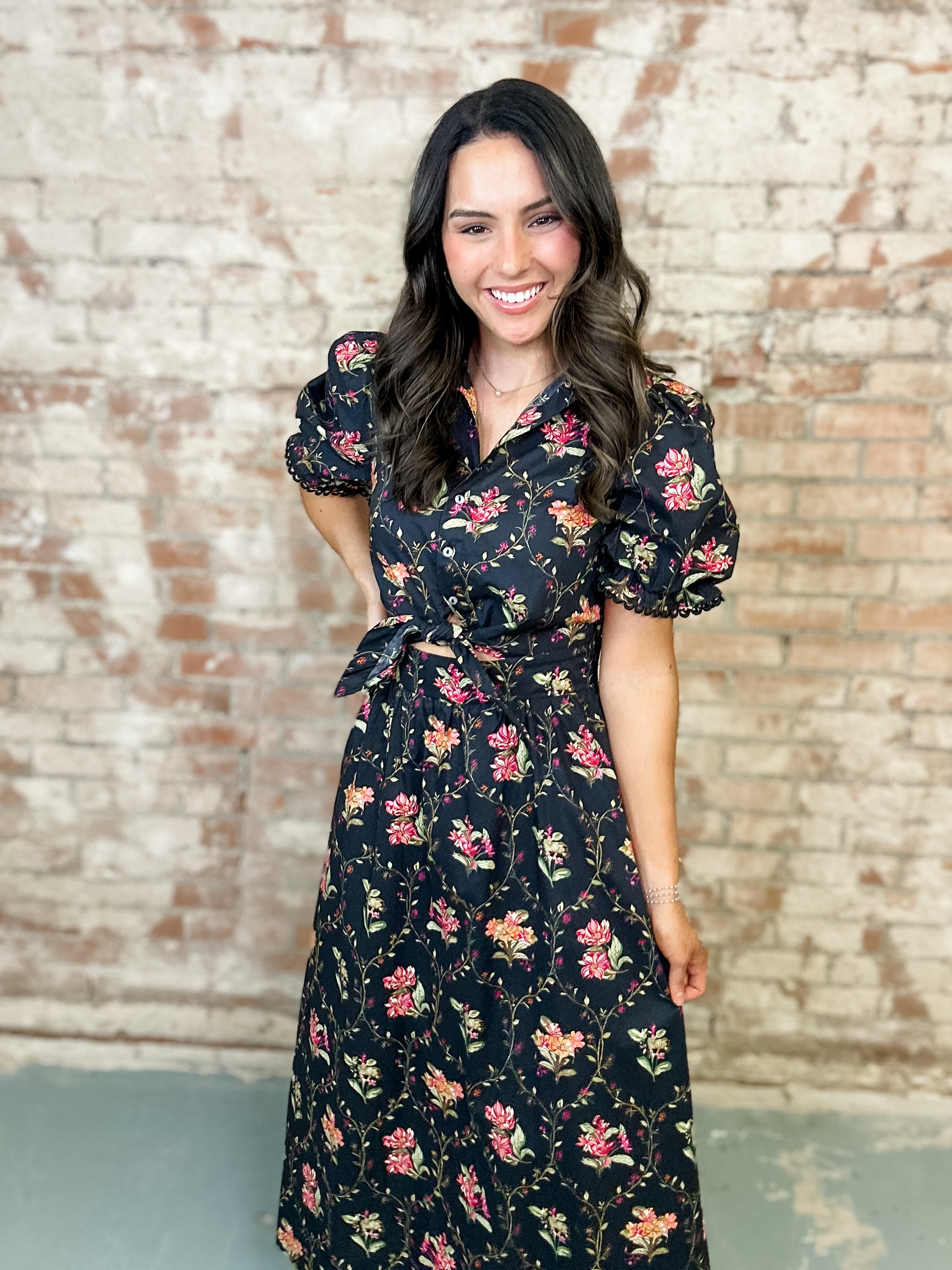 Joan Botanical Print Dress