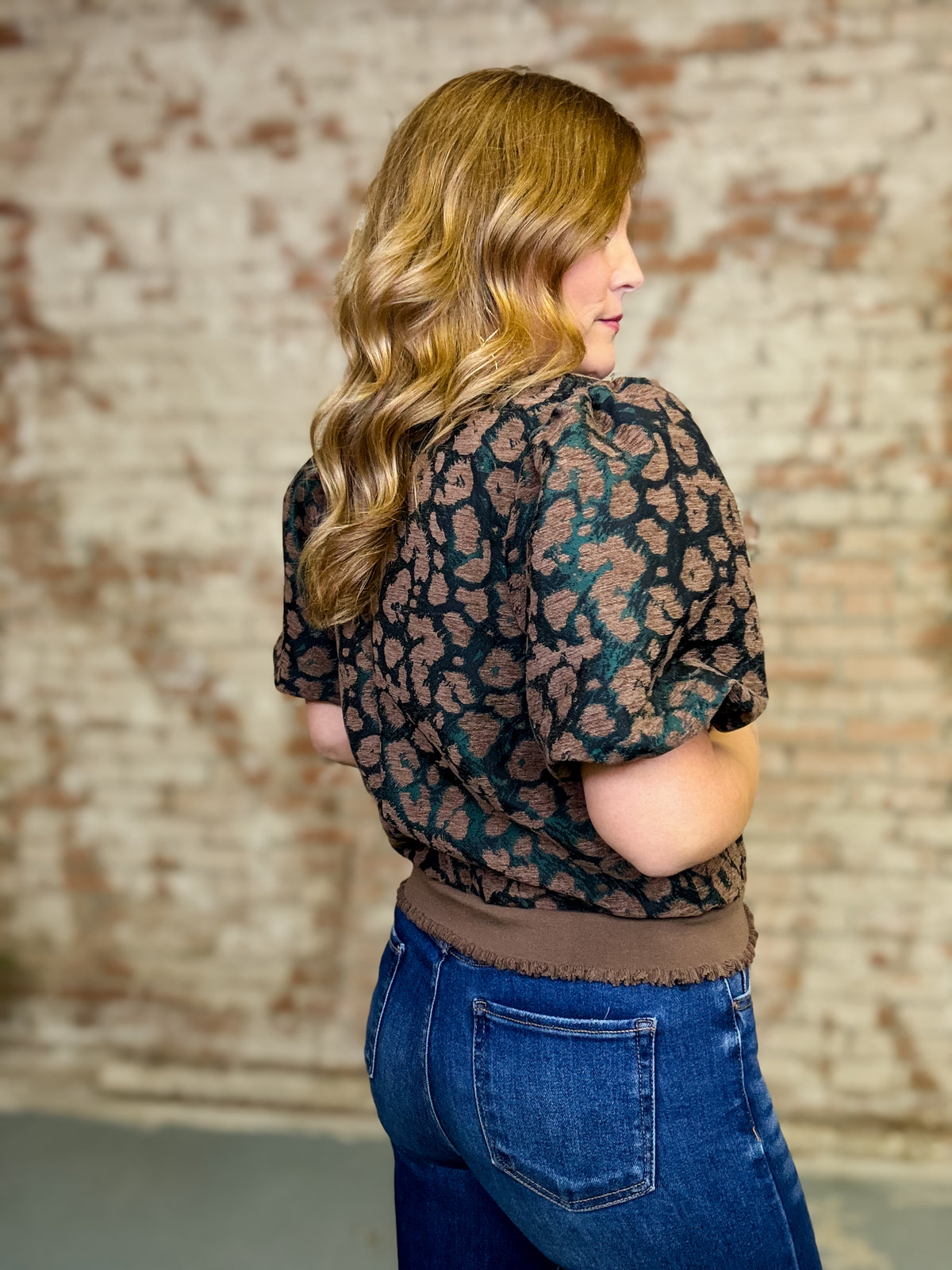 Liore Floral Jacquard Top