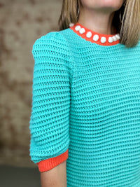 THML Tressy Crochet Sweater Top