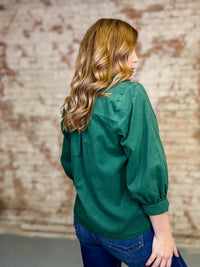Crosby Pleated Corduroy Top