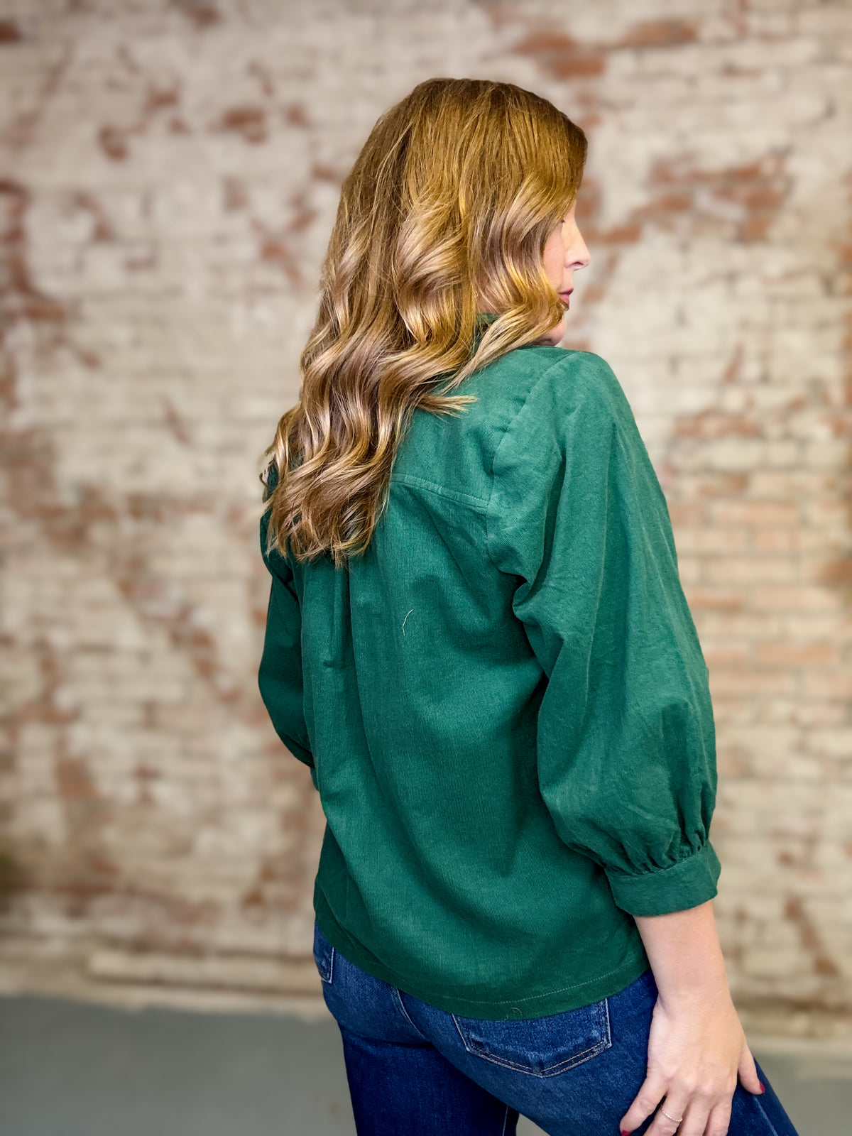 Crosby Pleated Corduroy Top