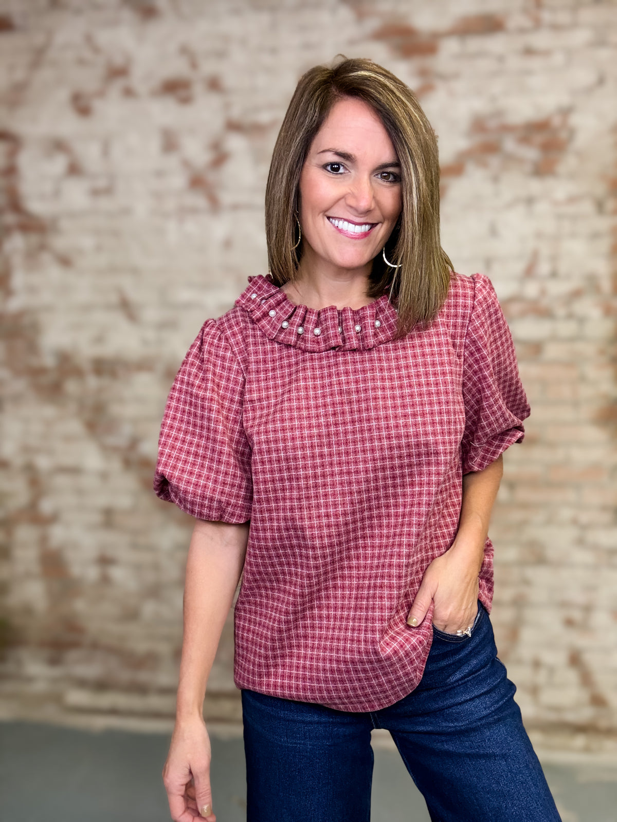 Vanetta Pearl Trim Top