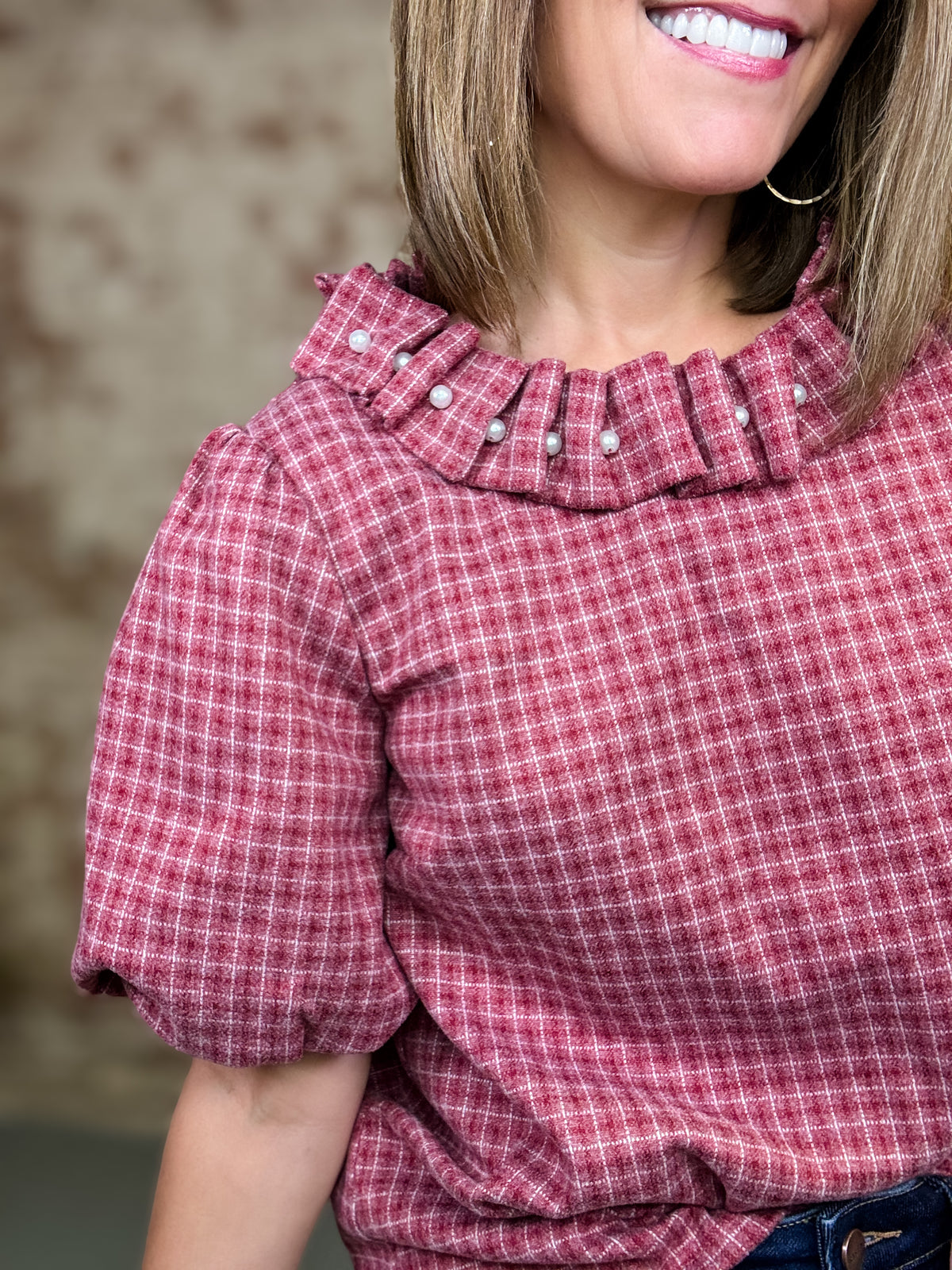 Vanetta Pearl Trim Top