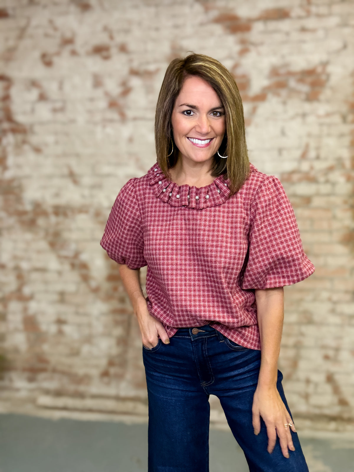 Vanetta Pearl Trim Top