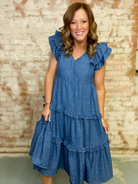 Loraine Textured Midi Dress