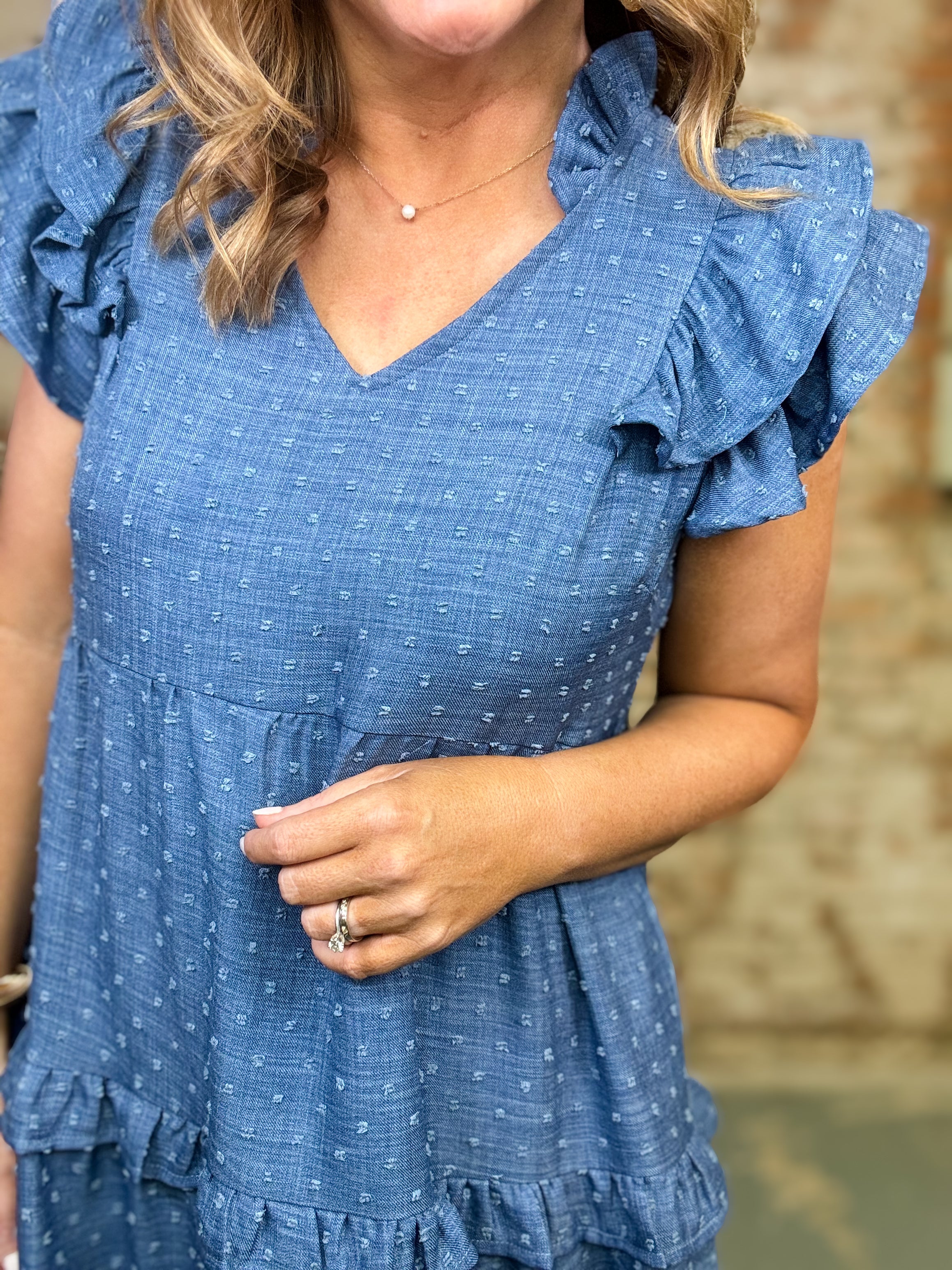 Loraine Textured Midi Dress