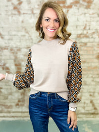 THML Elsa Mixed Media Top