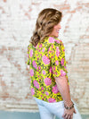 THML Dylan Yellow Flower Print Top