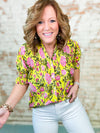 THML Dylan Yellow Flower Print Top