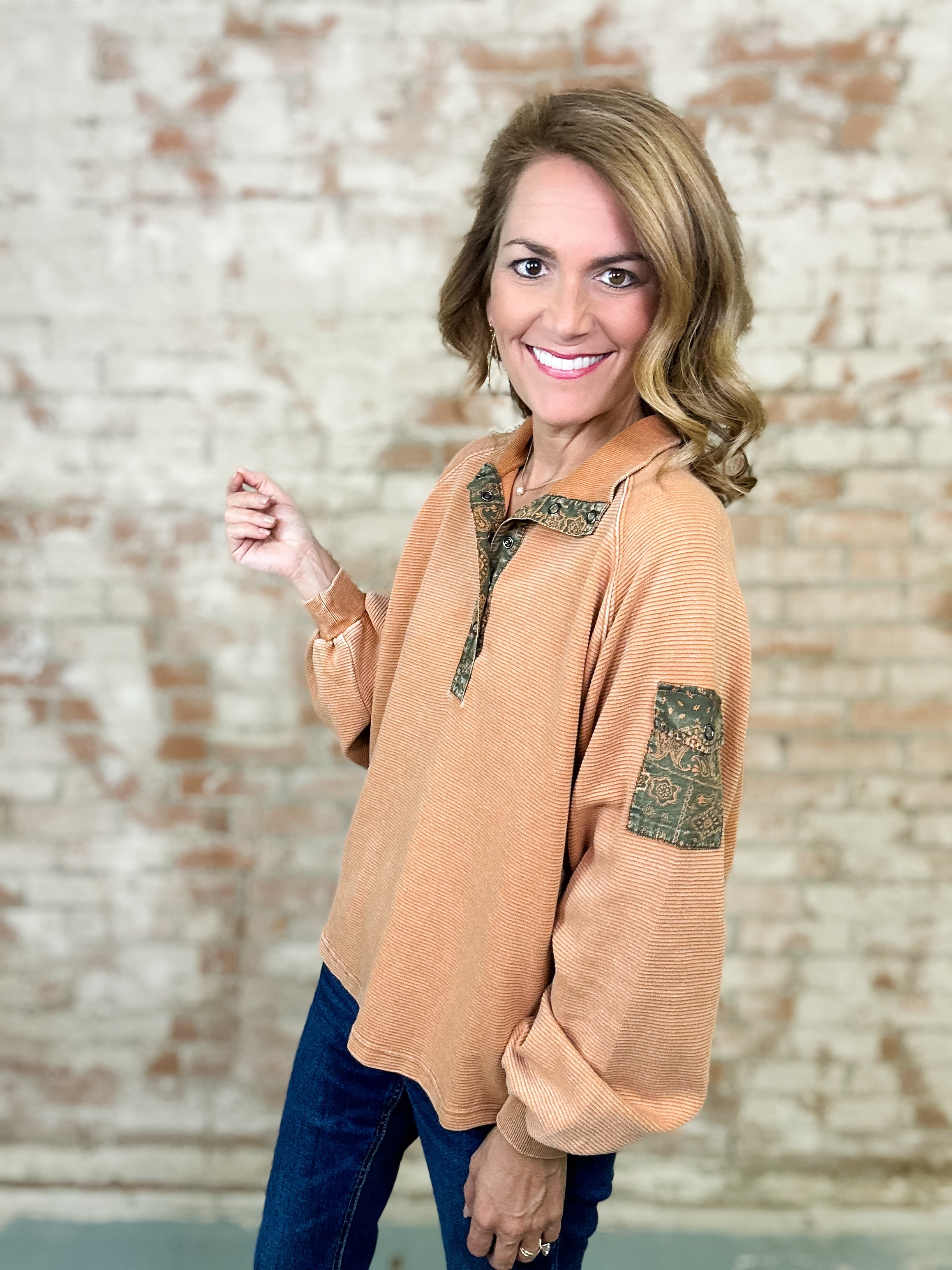 Greta Rib Washed Pullover
