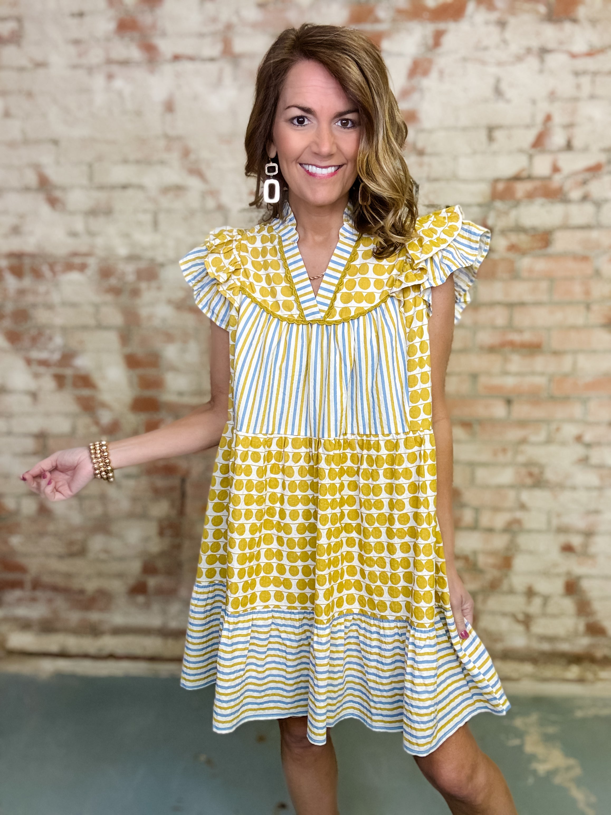 Annie Flutter Sleeve Dress