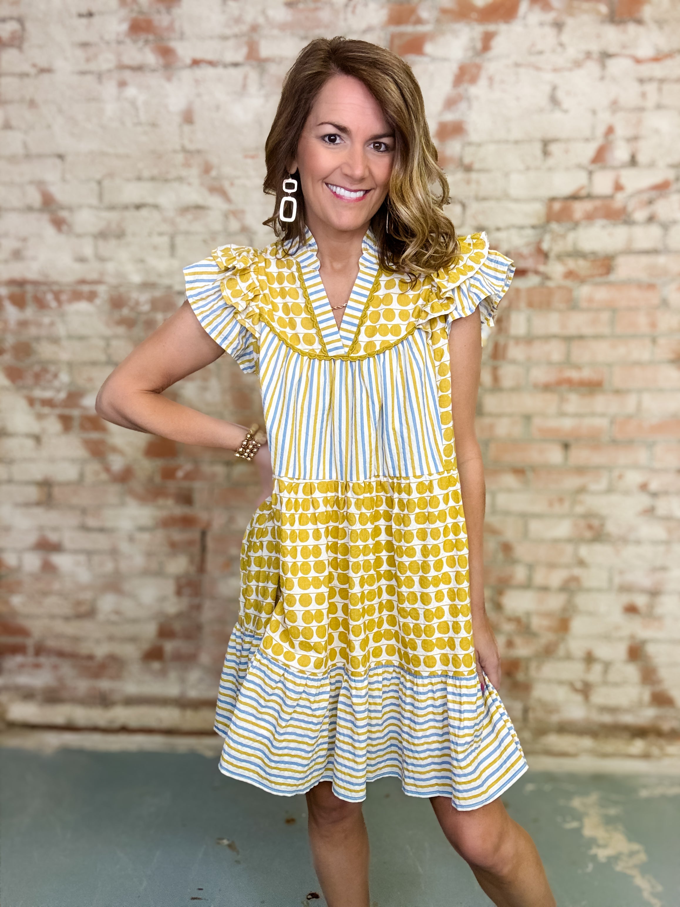 Annie Flutter Sleeve Dress