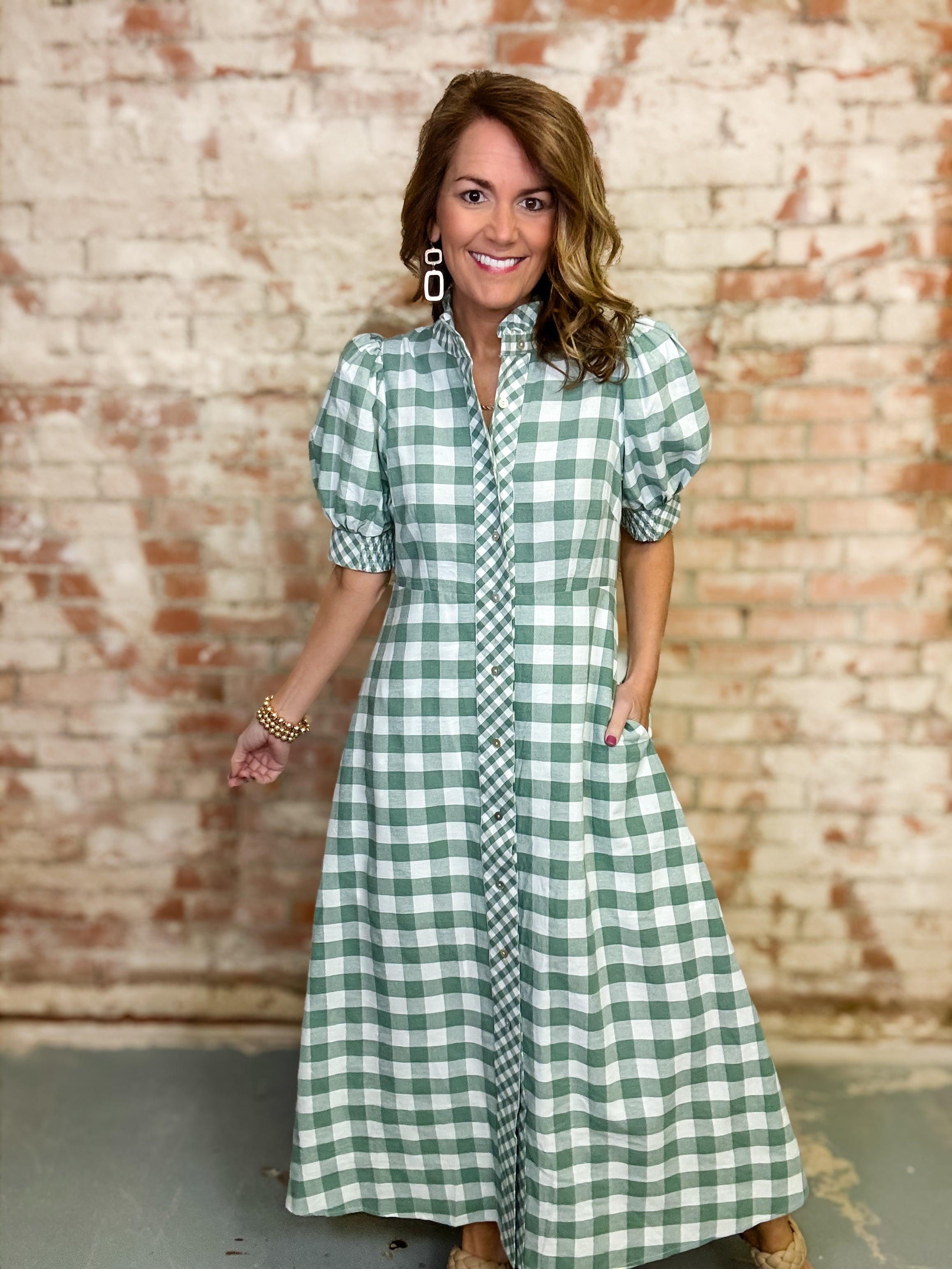 Anica Gingham Dress