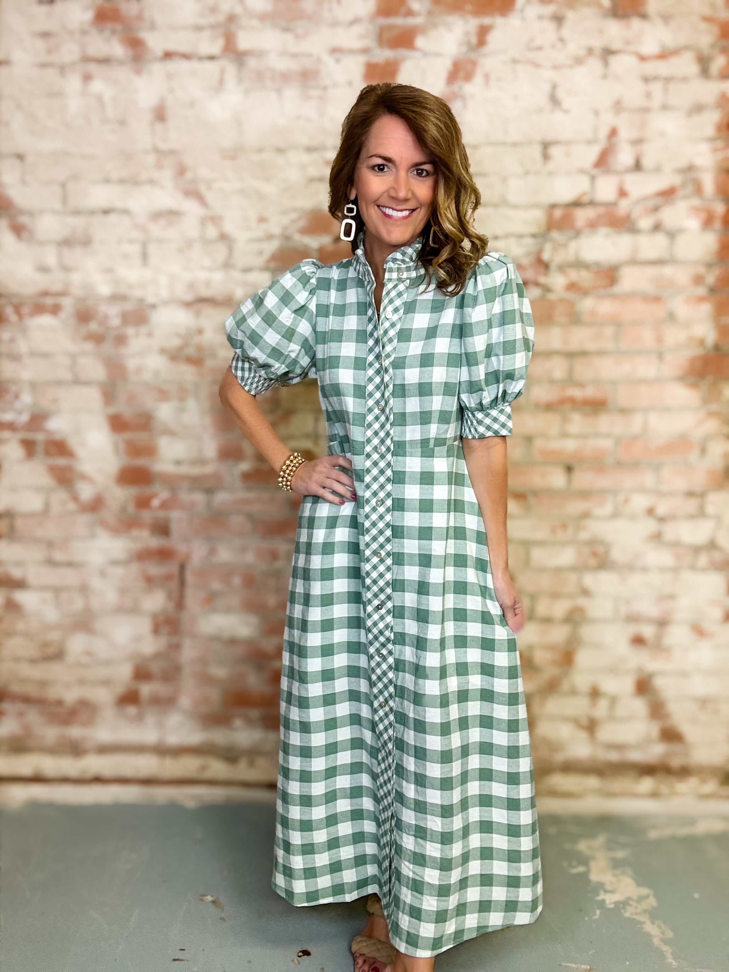 Anica Gingham Dress