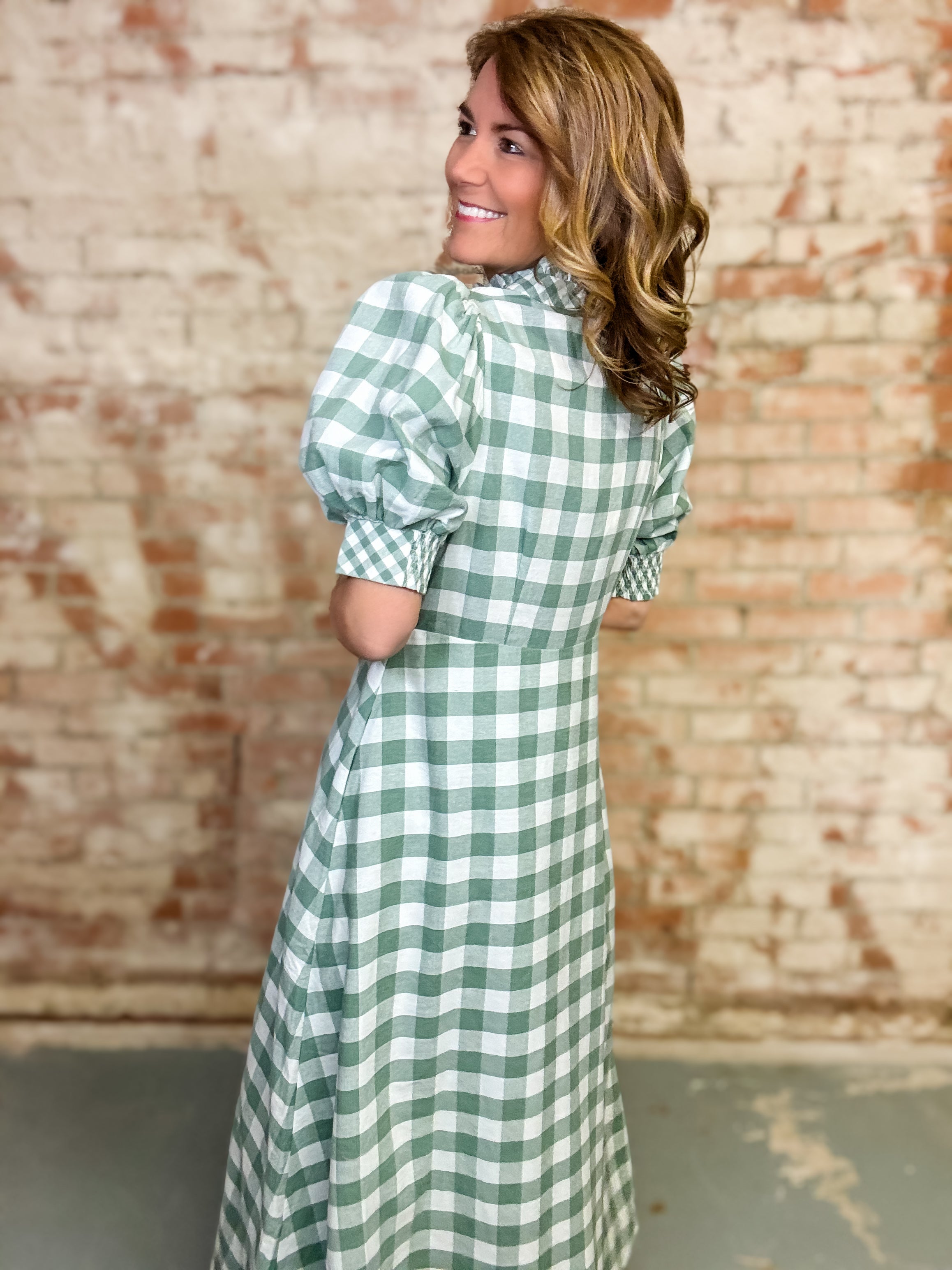 Anica Gingham Dress