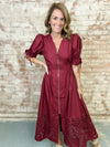 Savannah Solid Puff Sleeve Dress