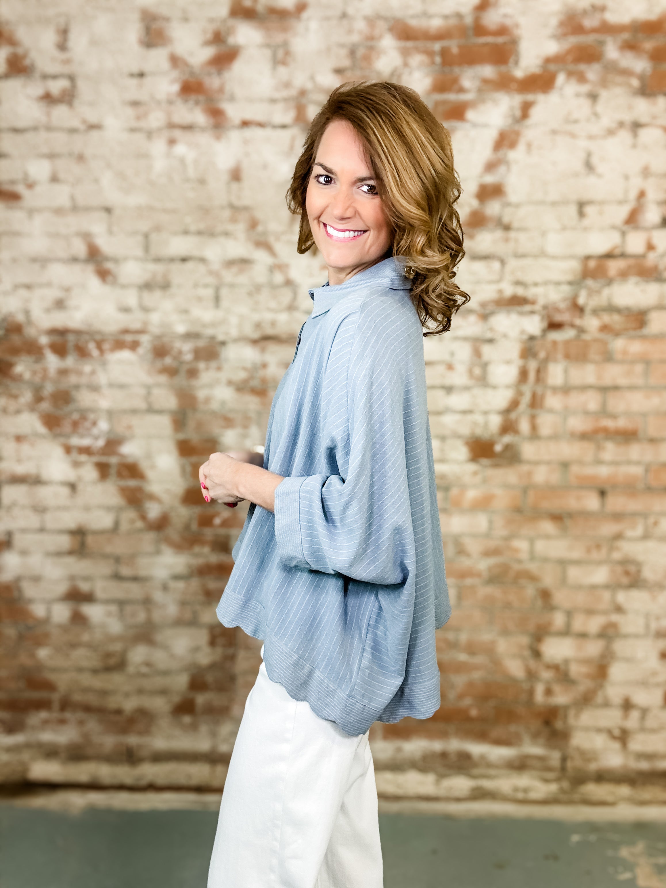 Rachel Oversized Striped Top