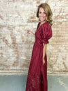 Savannah Solid Puff Sleeve Dress