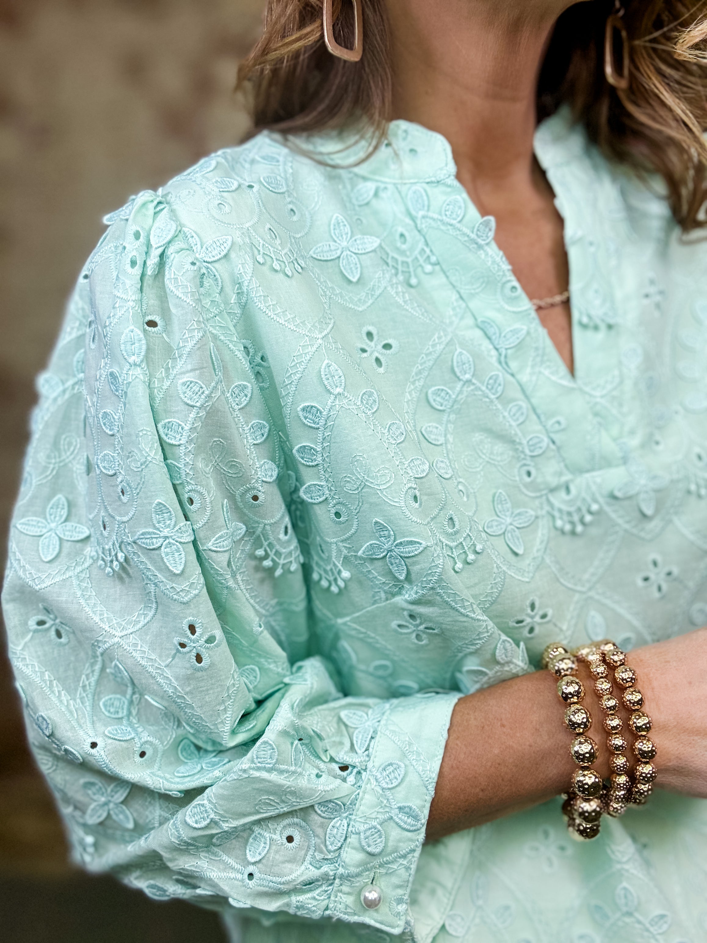 Loren Lace Eyelet Top