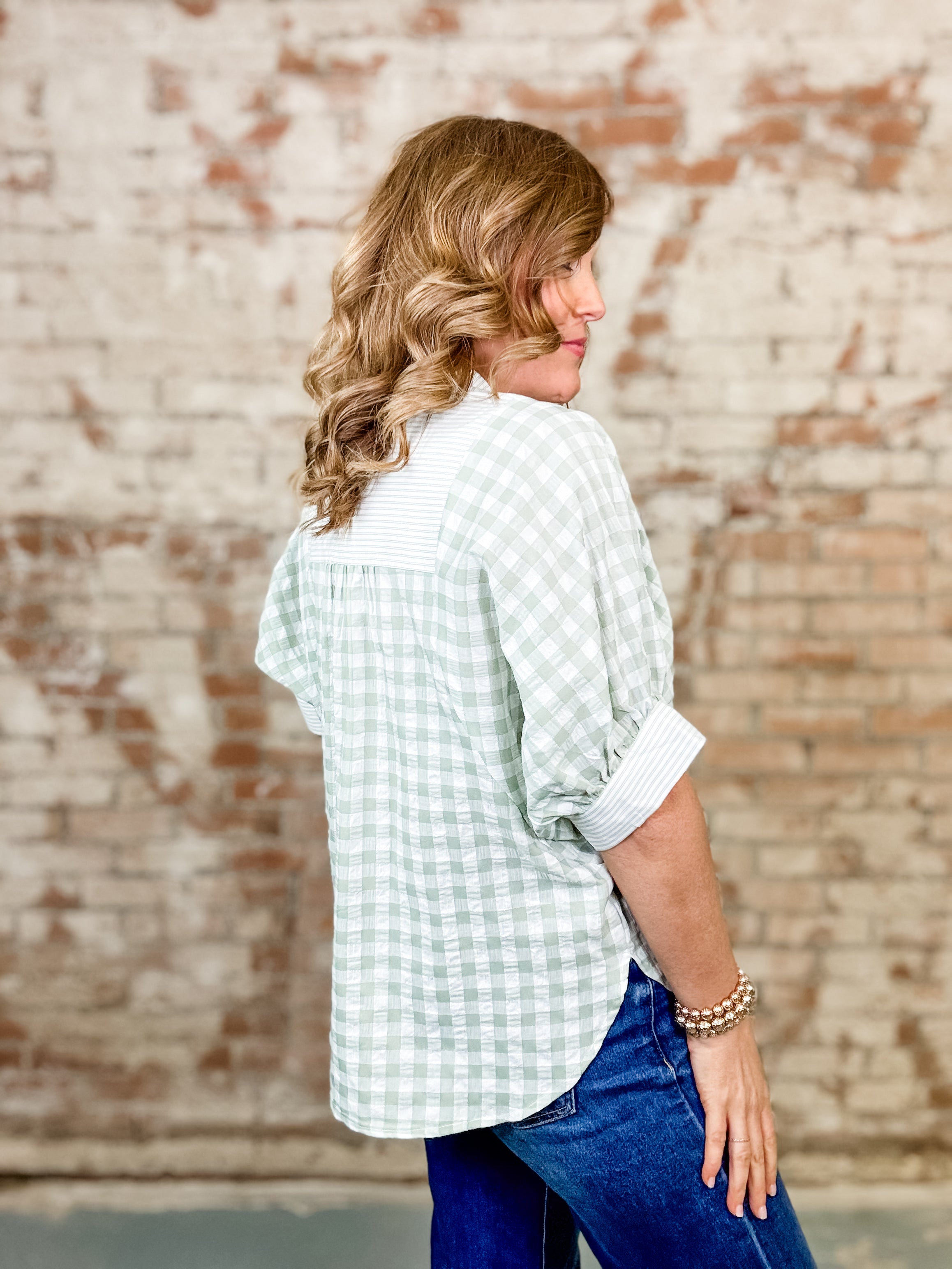 Greenlea Breezy Gingham Top