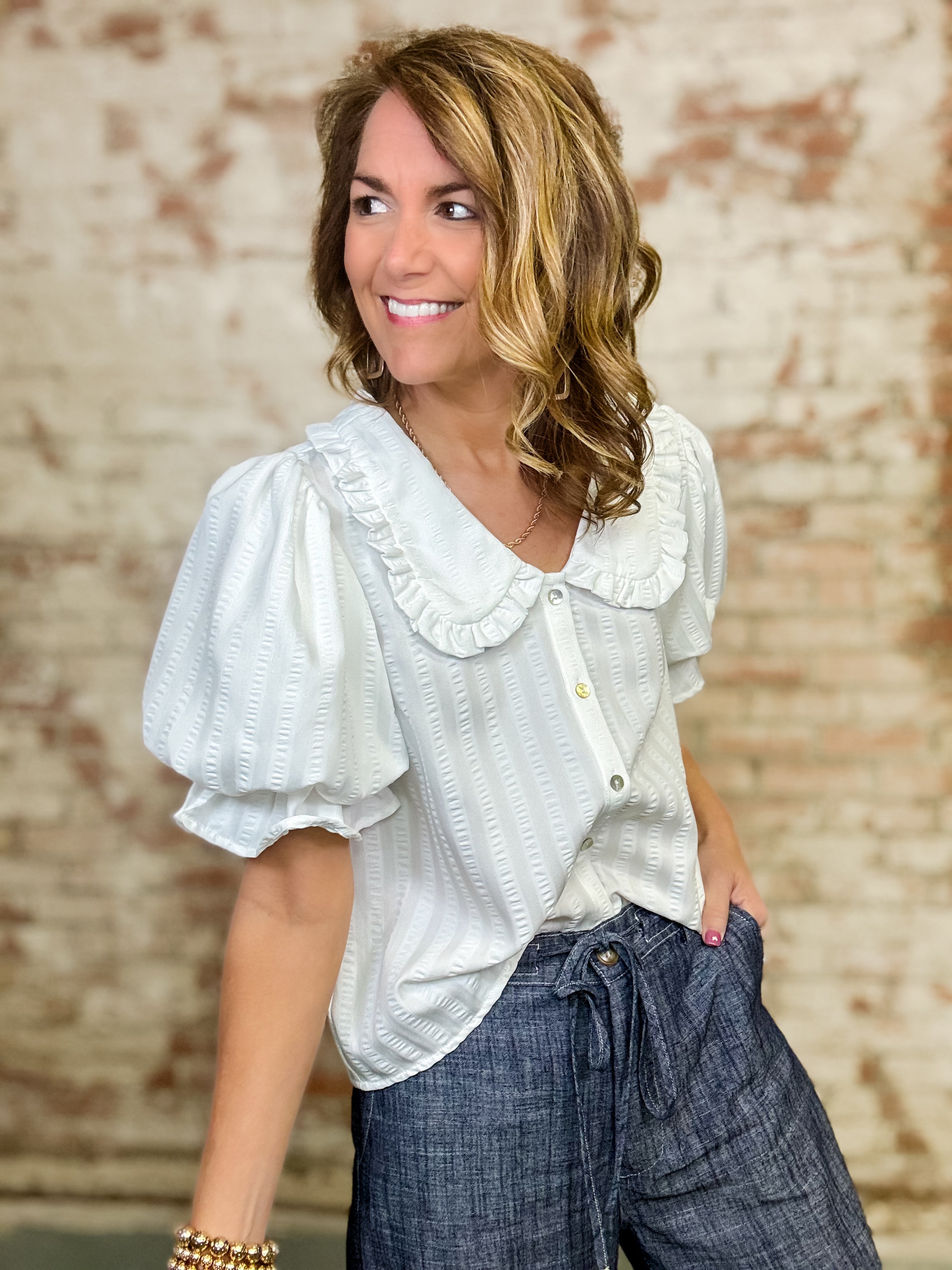 Dani Ruffled Top
