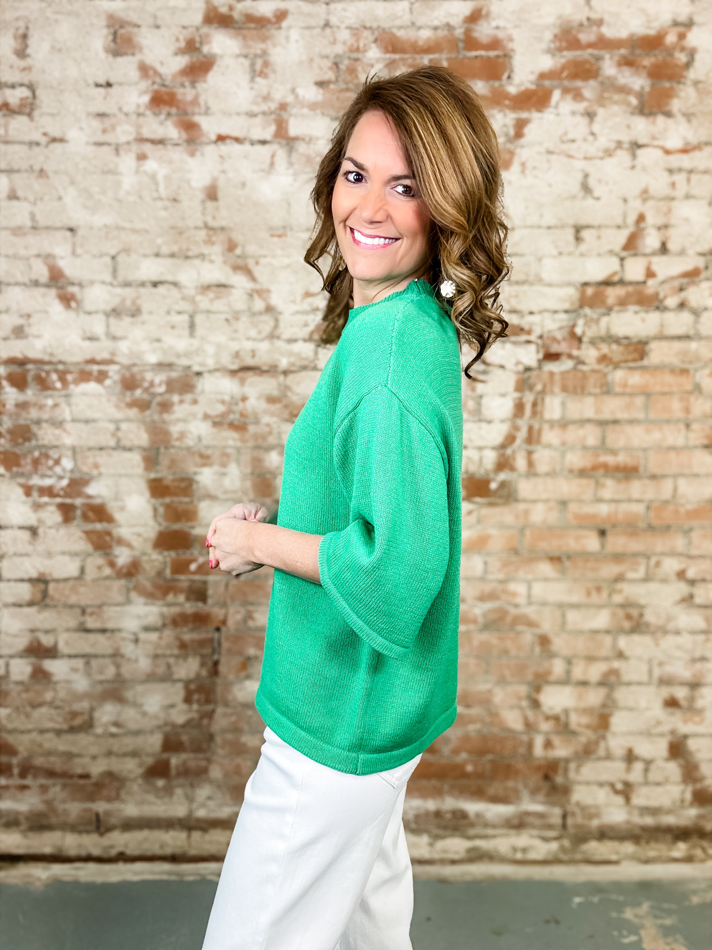 Klarissa Solid Sweater Top