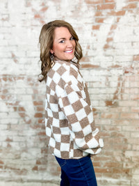 Lewisville Checkered Sherpa Jacket