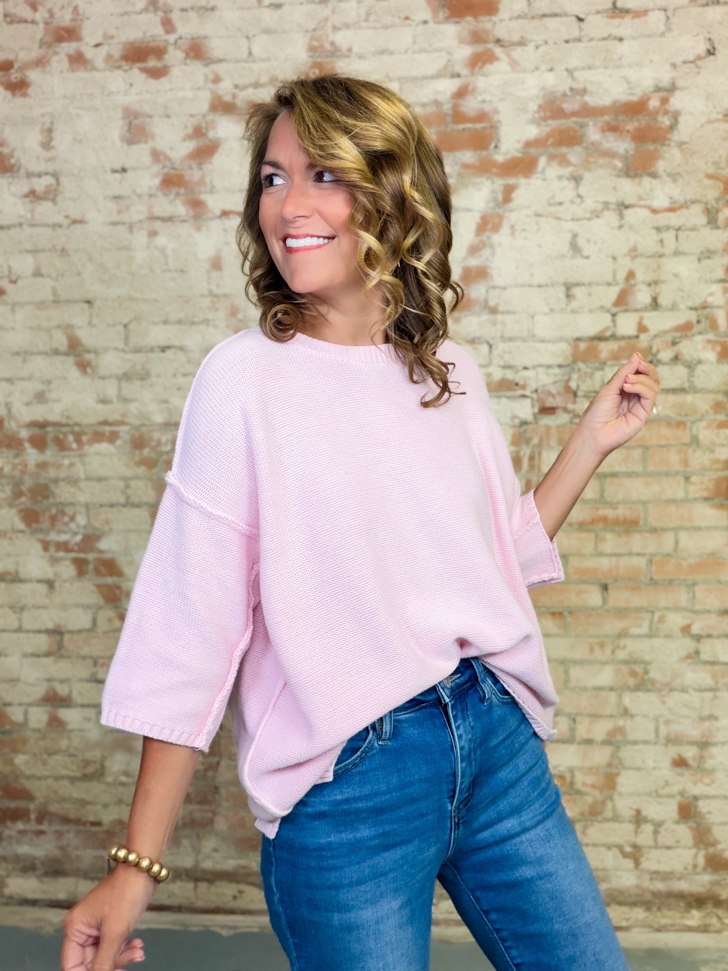Maite Solid Sweater Top