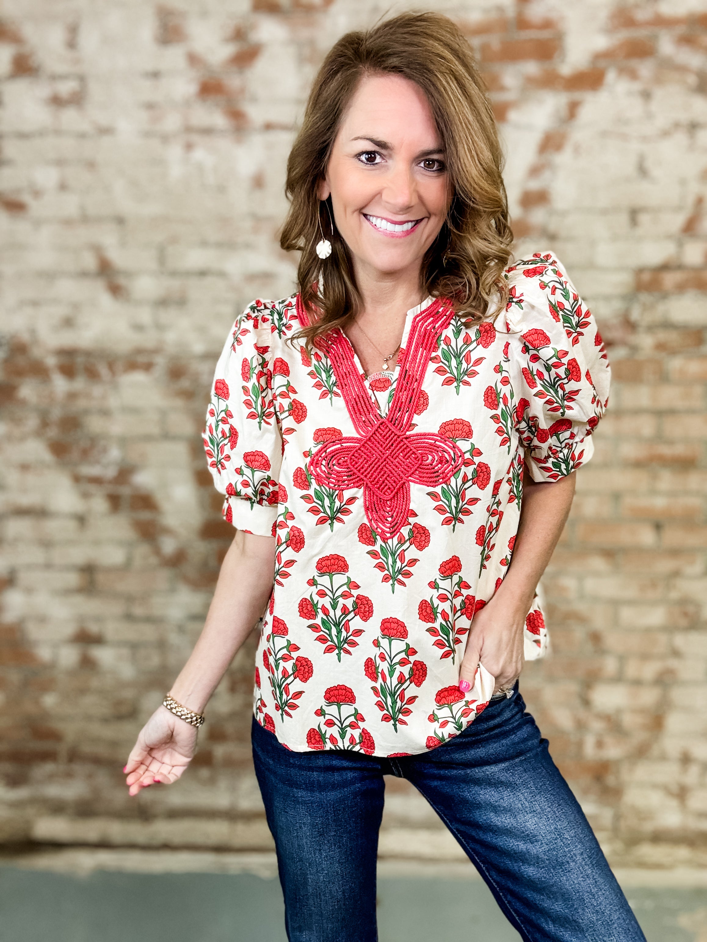 Amber Floral Top
