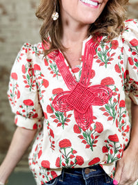 Amber Floral Top