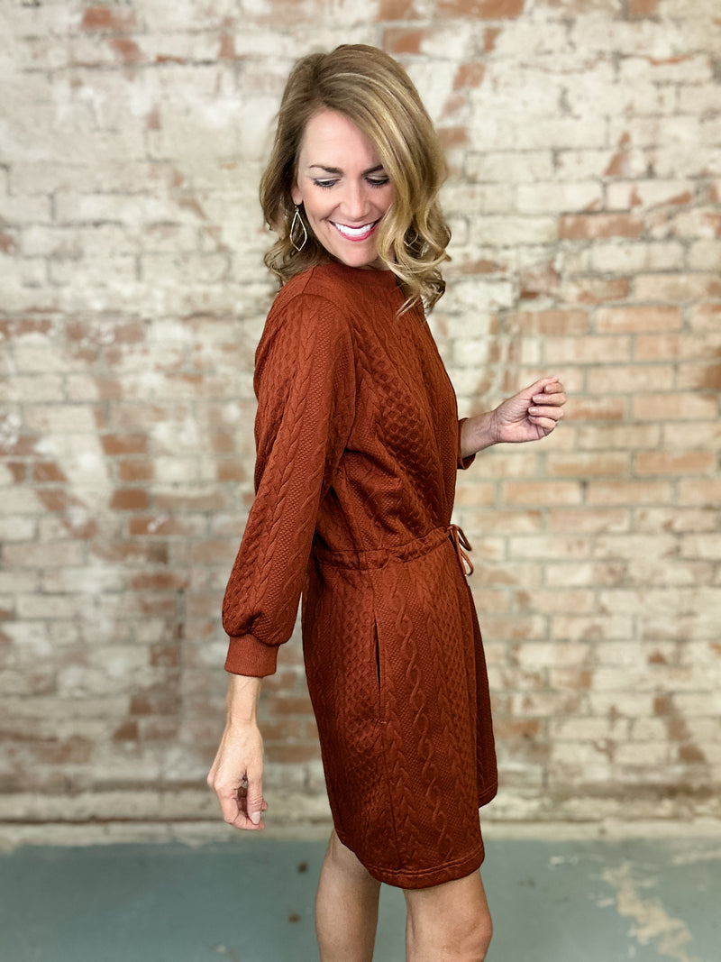 Ince Cable Knit Dress