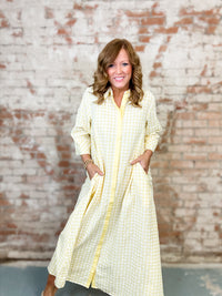 Valeria Gingham Midi Dress