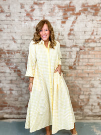 Valeria Gingham Midi Dress