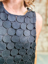 Clarabelle Black Dot Textured Dress