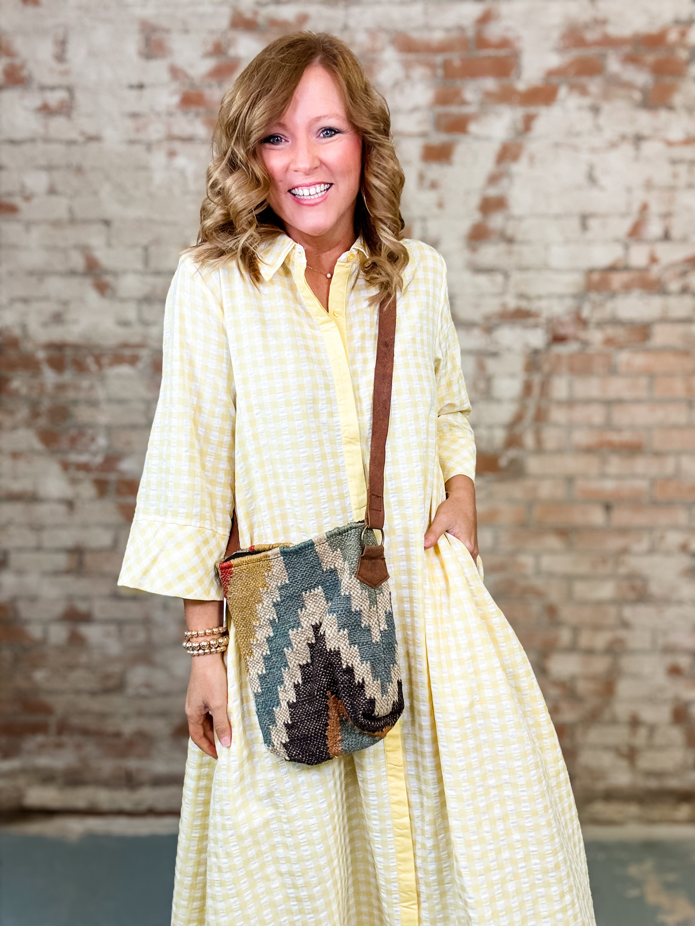 Valeria Gingham Midi Dress