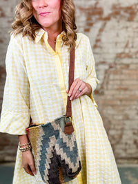 Valeria Gingham Midi Dress