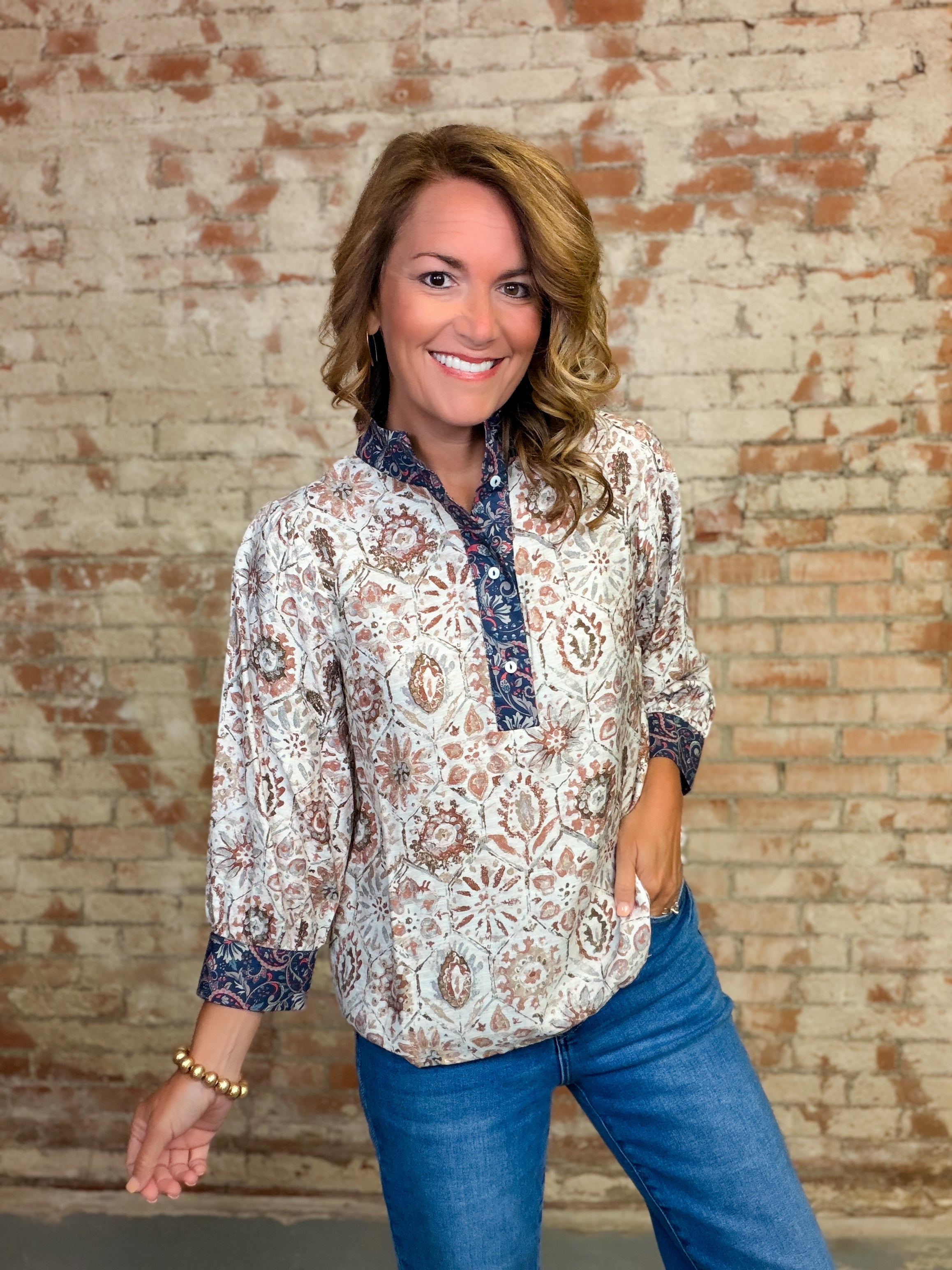 Embry Printed Top