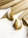 Bandy Braided Straw Earrings