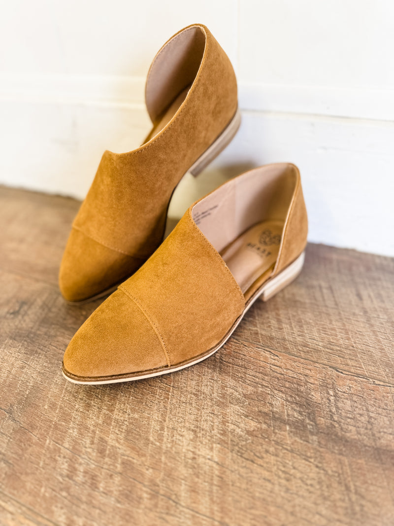 Carter Camel Side Cutout Flats - FINAL SALE