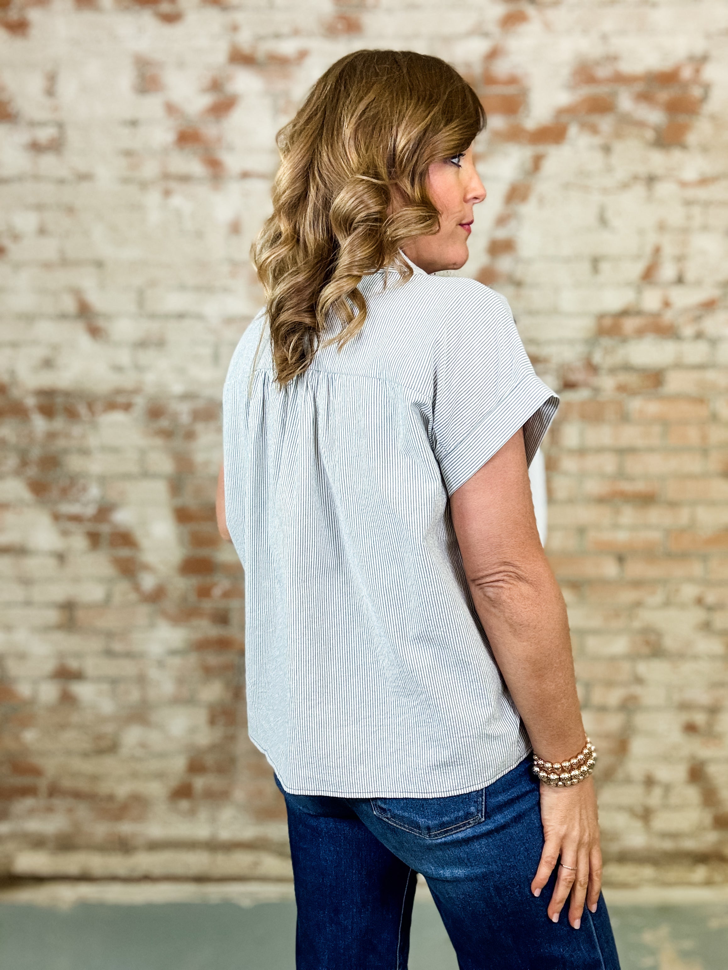 Elisa Button Down Top