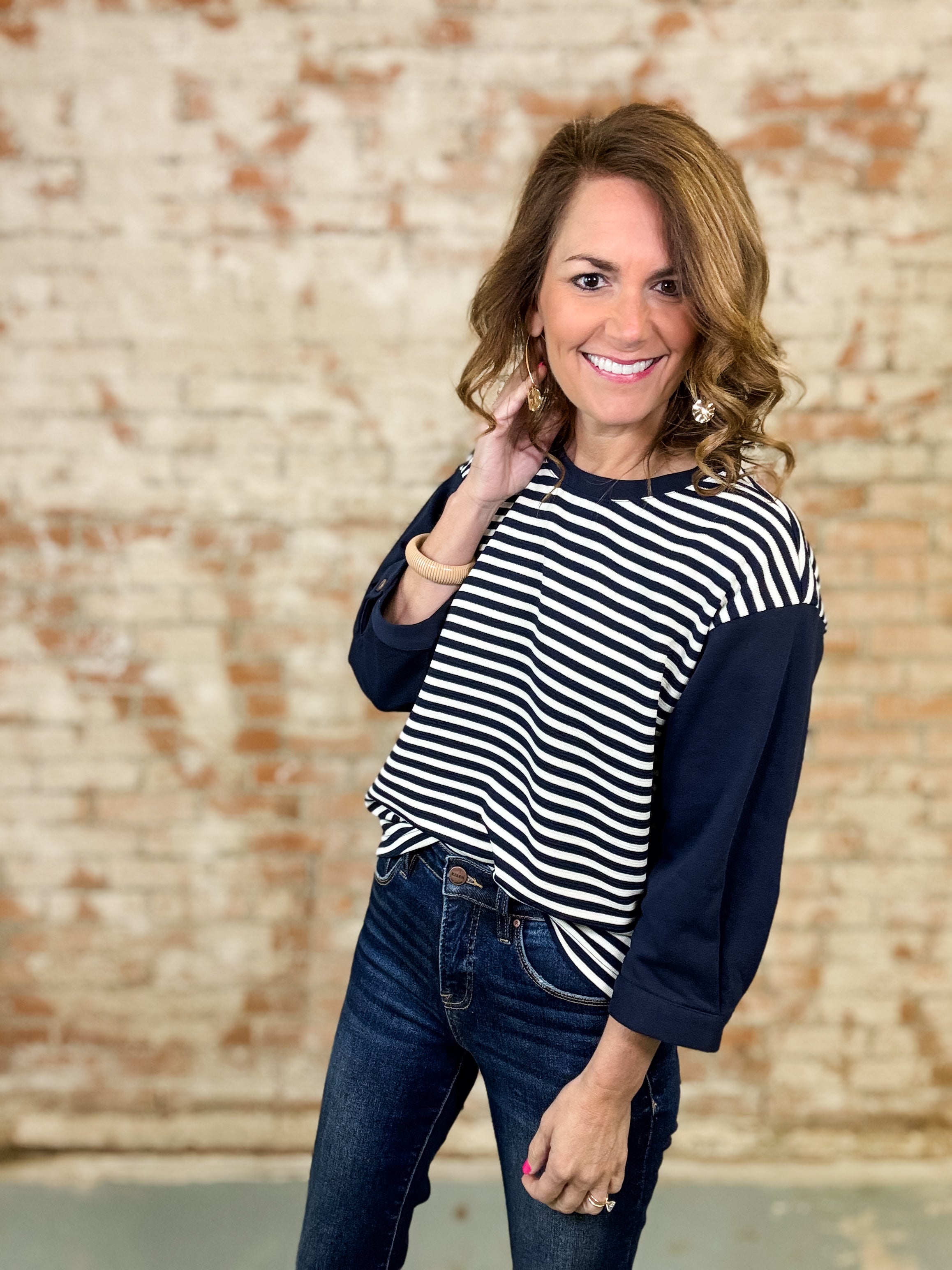Makayla Stripe Casual Top