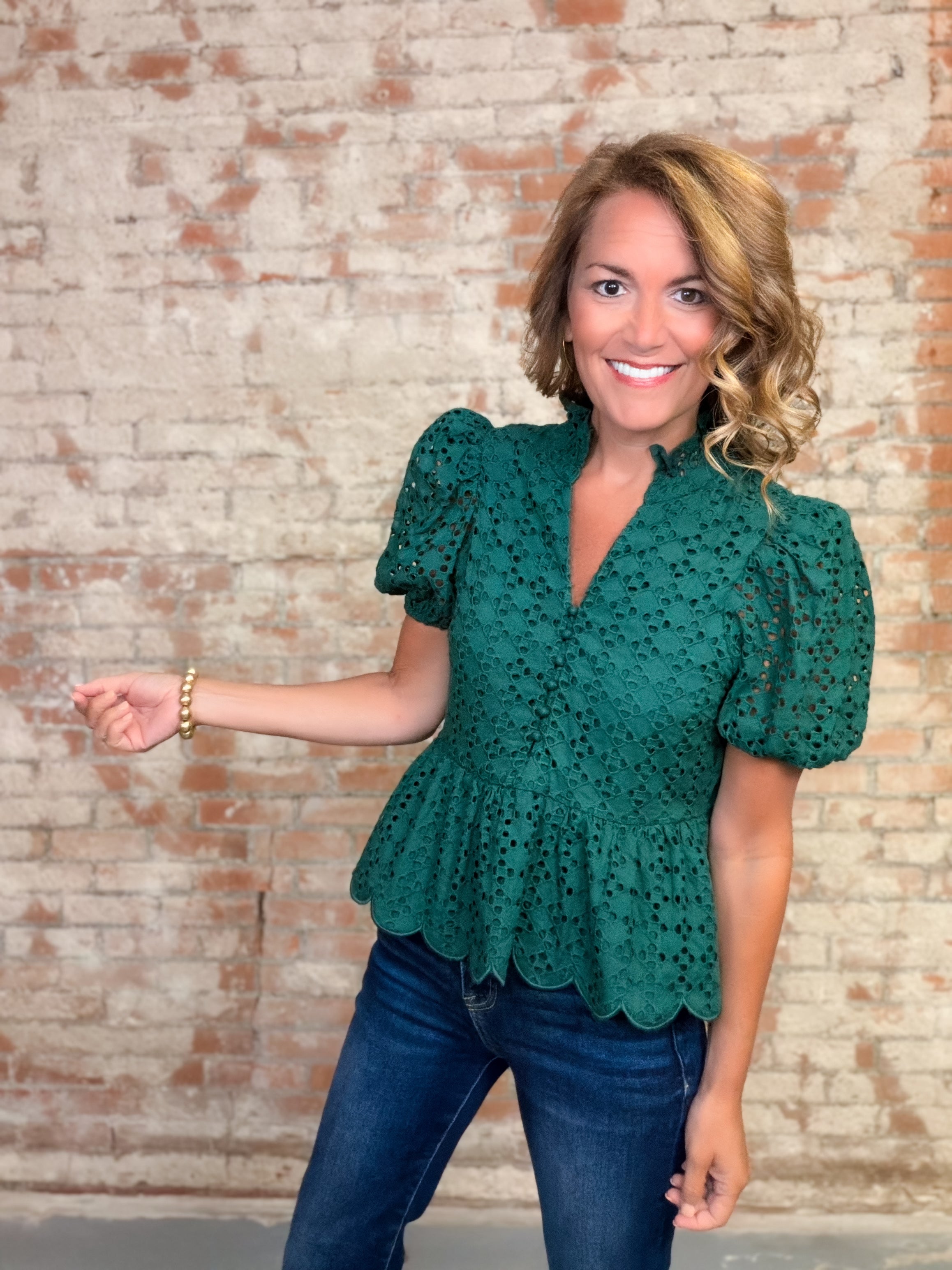 Araceli Eyelet Top