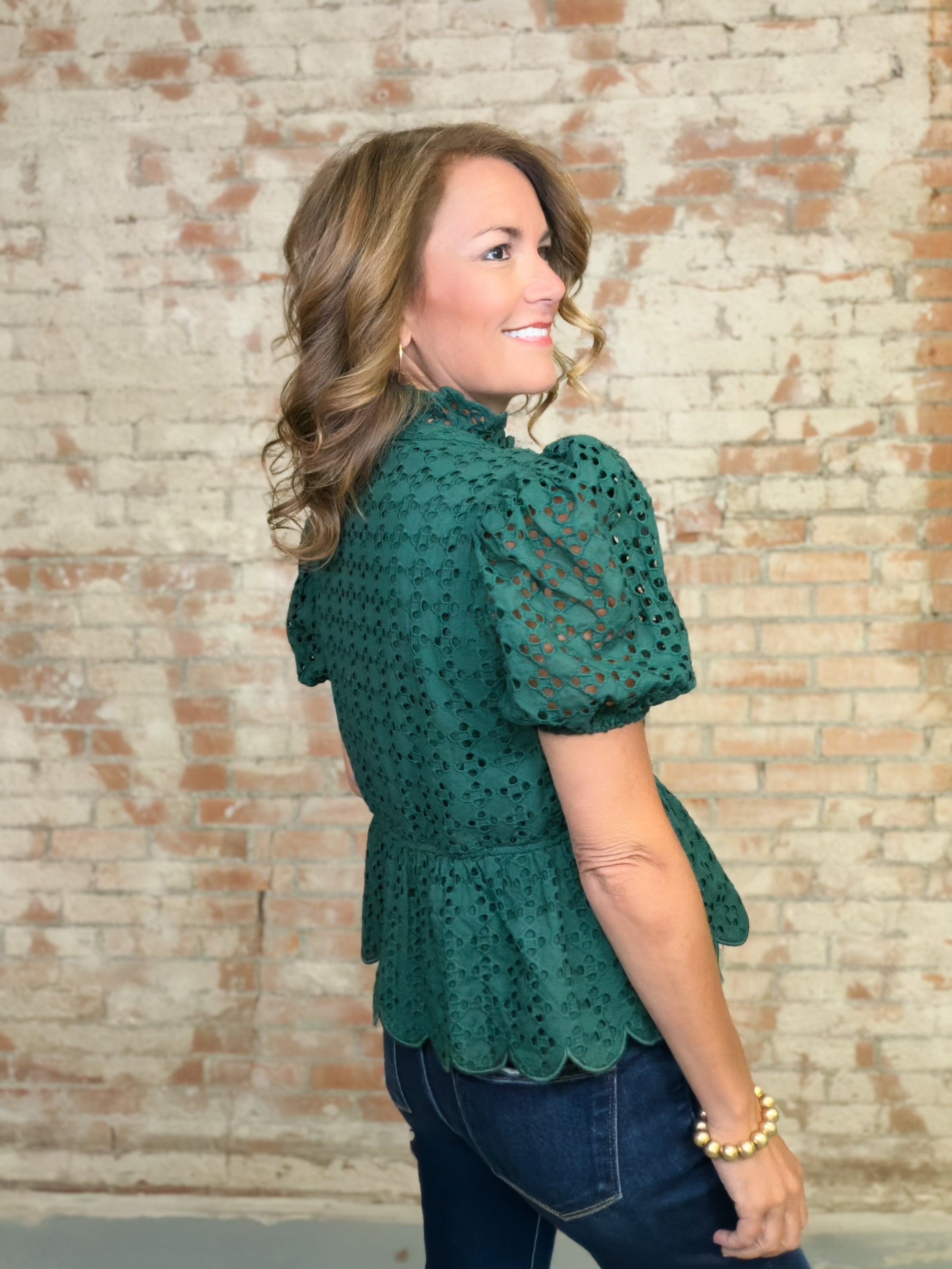 Araceli Eyelet Top
