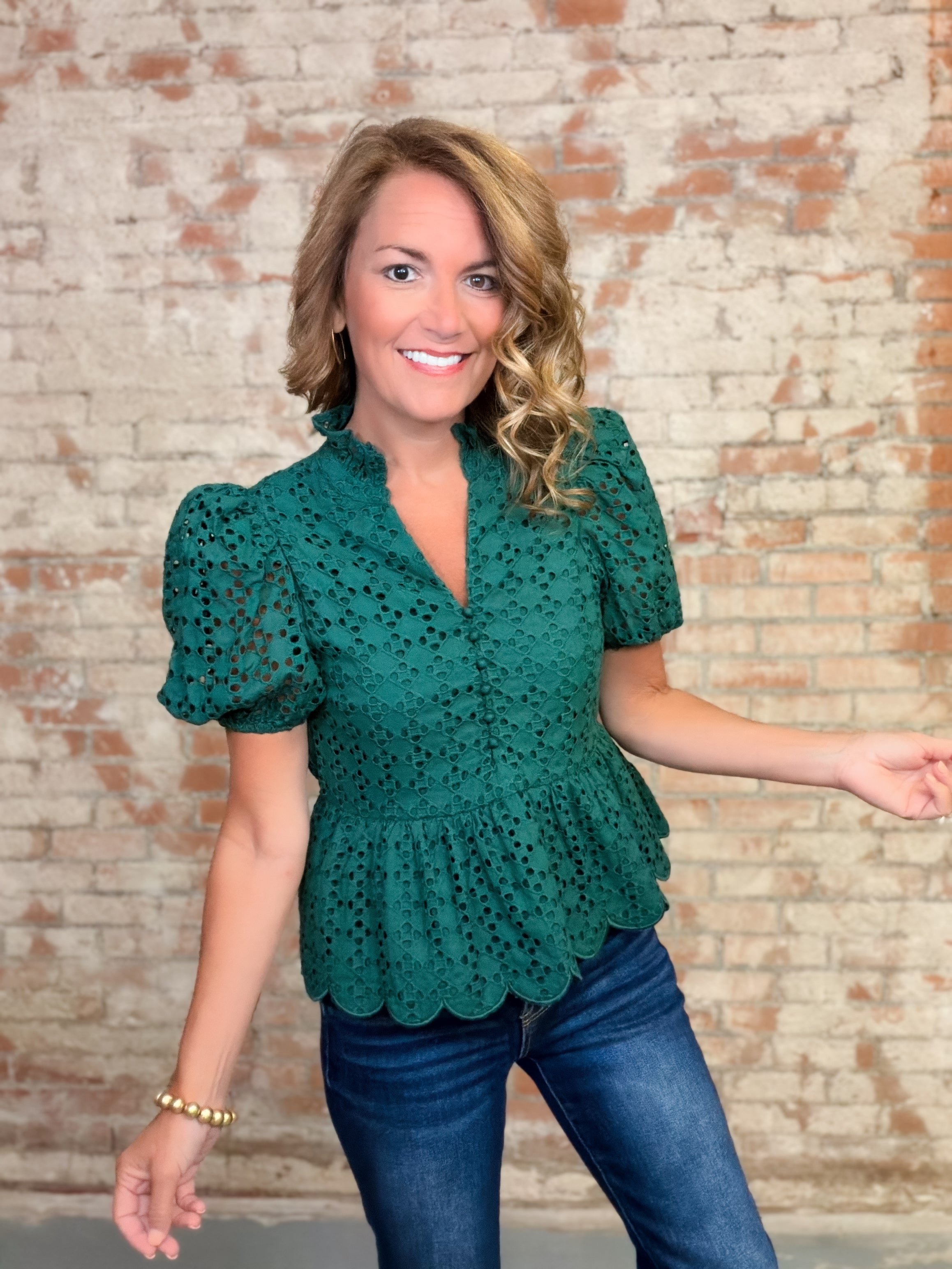 Araceli Eyelet Top