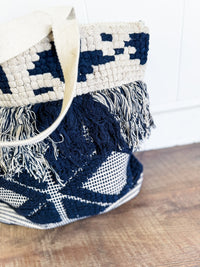 Labette Hand Woven Fringe Tote Bag