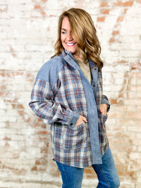 Skye Plaid + Corduroy Shacket - FINAL SALE