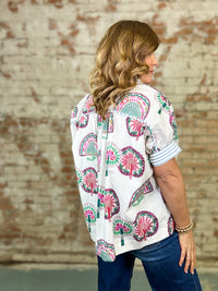 Adalee Abstract Print Top