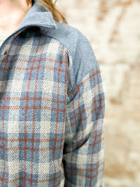 Skye Plaid + Corduroy Shacket - FINAL SALE