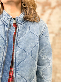 Alexa Quilted Zip Up Jacket